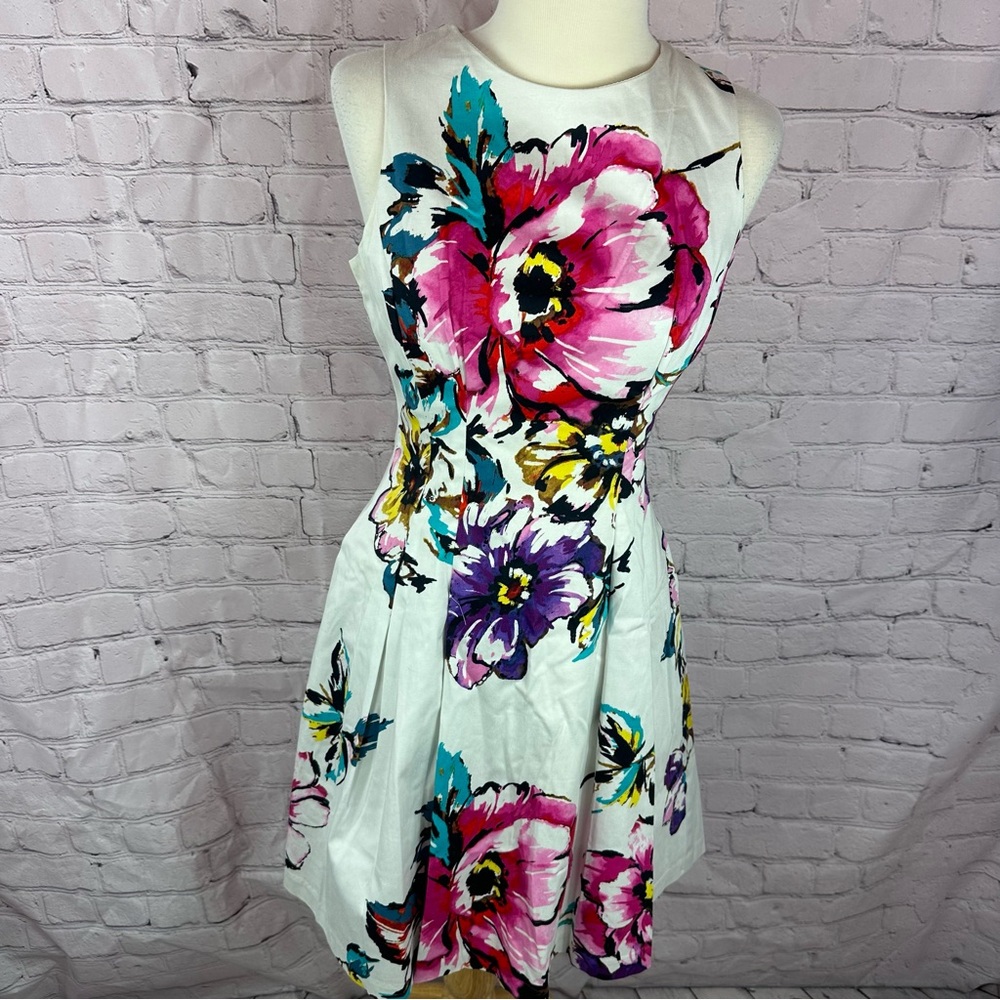 Floral Sleeveless Dress - Pink, Purple, Yellow